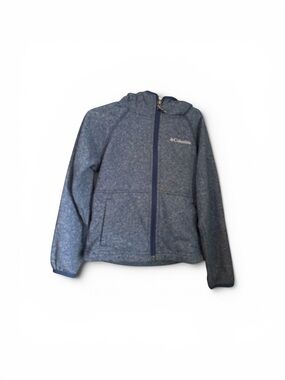 Columbia Navy and Heather Blue Full-Zip Hooded Sweater